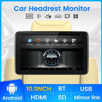 10.1 Palcový Android Auto Monitor na opierku hlavy Zrkadlo Spojenie Dotykovej Obrazovky a Zadného Sedadla Video Prehrávač, Podpora HDMI, BT, FM Multimediálny MP5
