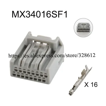 100SET MX34016SF1 auto drôtu konektor samica konektor kábla mužskej 16 Pin konektor svorkovnica Zástrčku