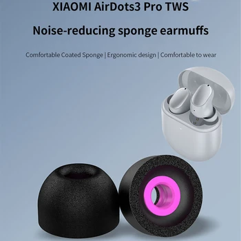 1Pair Pamäťovej Peny Ucho Tipy na Redmi AirDots 3 Pro Eartips XIAO Vzduchu 2 Pro Pravda Bezdrôtové Slúchadlá Tipy Anti-Slip Zníženie Hluku