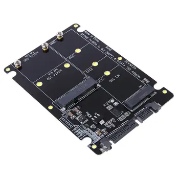 2 V 1 M. 2 B+M Kľúč karty Mini PCI-E alebo mSATA SSD na SATA III Karty Adaptéra pre Úplné Msata SSD/ 2230/2242/2260/22x80 M2