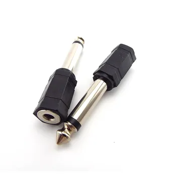 2 ks 3,5 mm Mono Konektor Samica Stereo Konektor Audio Adaptér Converter, 3,5 mm Jack Zásuvka Odolné Slúchadlá Adaptér Pozlátené