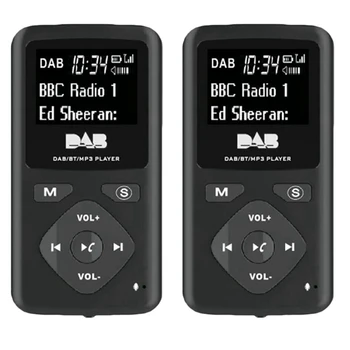 2X DAB/DAB Digitálne Rádio, Bluetooth 4.0, Osobné Vreckový FM Mini Prenosné Rádio Slúchadlá MP3 Micro-USB Pre Domáce