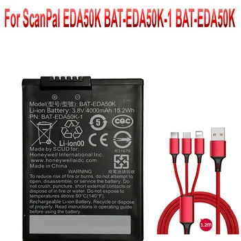 3.8 V 4000mah batérie pre ScanPal EDA50K BAT-EDA50K-1 BAT-EDA50K batérie +USB kábel