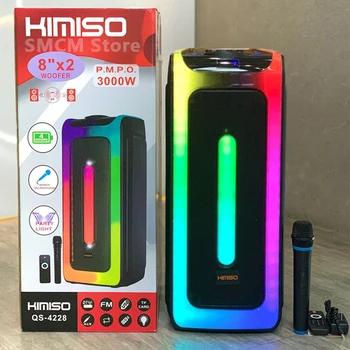 3000W Vrchol Vysoký Výkon Rodinné Party, Karaoke Zvuk Ťažké Basy Vonkajšie Prenosné Bezdrôtové Bluetooth Reproduktory S Mic LED Light Cool