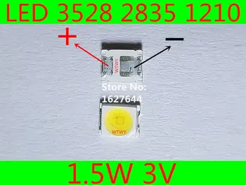 50pcs LED Podsvietenie 2835 3528 1210 1.5 W 3V studená biela Pre LED LCD TV Podsvietenie Aplikácie