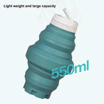 550ML Skladací Pohár Kolo Pagoda Typ Mini Prenosné Dopĺňanie Vody pre potravinársky Silikón Teleskopická Dizajn Pitnej Pohár Vonkajšie Dodanie