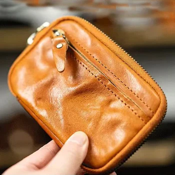 AETOO Nové kožené pánske dochádzanie nika prenosné úložiská ruky tašku chôdza taška karta miesto kabelku malá taška