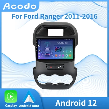 Android 12 Auto Stereo Acodo Pre Ford Ranger 2011 - 2016 Auto Rádio IPS Displej BT, Wifi Carplay AutoRadio FM, GPS SWC Headunit