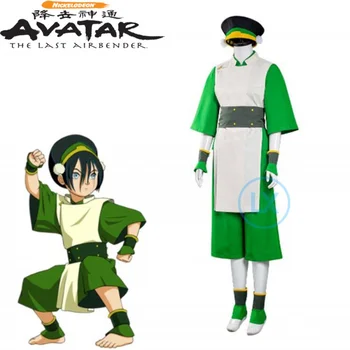 Anime Avatar Posledný Airbender Topho Beifong Cosplay Kostým Pre Dospelých Halloween Kostým Plný Nastaviť Veľkosť Oblečenia