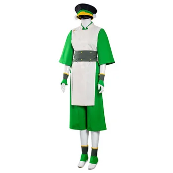 Anime Avatar Posledný Airbender Topho Beifong Cosplay Kostým Pre Dospelých Halloween Kostým Plný Nastaviť Veľkosť Oblečenia