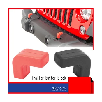 Auto Červené Predný Nárazník Bar Vlečenie Prívesu Háčik Trailer Blok Buffra na Jeep JK JL JT Wrangler 2007-2023