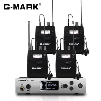 Bezdrôtová V Uchu Monitor Systém G-MARK G5.1IEM Jeden Kanál UHF Frekvencií Selecable Pre Spevák Fáze Výkonu DJ