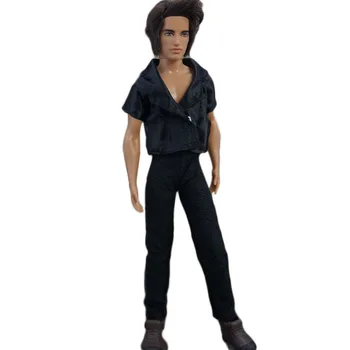 Black 1/6 Bábiky Oblečenie Pre Ken Chlapec Doll Oblečenie Top T-košele, Blúzky, & Nohavice Nohavice Pre Barbie Priateľ Ken Príslušenstvo