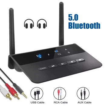 Bluetooth 5.0 Vysielač, Prijímač 80M Aptx HD LL Nízke Latencie Bezdrôtové Audio Adaptér 3,5 mm AUX RCA Konektor pre PC TV Slúchadlá