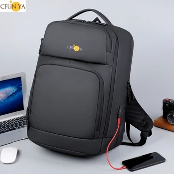 CFUN Luxusné Obchodné Batoh Mužov Rozšíriteľná cez USB Notebook 15.6 Batohy Muž Cestovné Batohu Anti-Theft Dve Taška cez Rameno