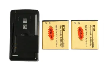 Ciszean 2x 2430mAh BA750 3.7 VDC Zlato Náhradné Batérie + Univerzálny Sieťovej Nabíjačky Pre X12 Arc s LT15i LT15a LT18i