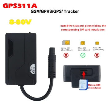 GPS311A-L Mini GPS Sledovacie Zariadenie Pre Motocykel Vechile GPS Lokátor Pridať ACC Pracuje/Low Battery/Geo-plotu /Pohyb Alarm