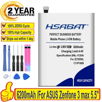 HSABAT Top Značky 100% Nové 6200mAh Batéria pre ASUS Zenfone 3 C11P1609 max 5.5