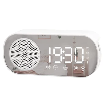 LED Digitálny Budík s FM Rádiom a Bluetooth Reproduktor, 3 Úrovne Jasu Diming Režim,Spánok Hodiny pre Decor