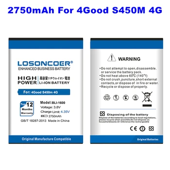 LOSONCOER 2750mAh BLI-1600 Batérie pre 4Good S450m 4G TLI-1600 Vysoká Kapacita Batérie Telefónu