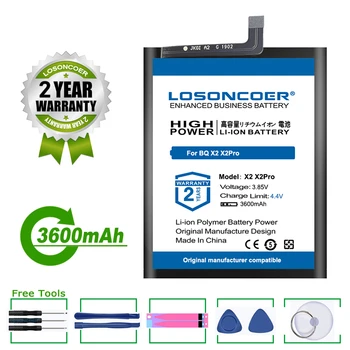 LOSONCOER Batérie 3600mAh Batérie Pre BQ X2 X2pro Batériu Mobilného Telefónu