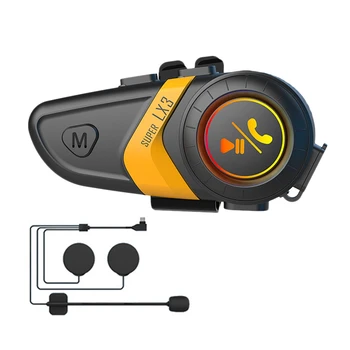 LX3 Prilba Bluetooth Headset 1200MAH Motocykel BT5.0 Bezdrôtové Hands-Free Hovoru Stereo Proti Zaseknutiu Nepremokavé Headset-C
