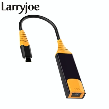 Larryjoe USB-C Thunderbolt Typ-C RJ45 1000Mbps Gigabit Ethernet Sieťový Adaptér pre Macbook,USB 3.1 3.0 Typ-C na RJ 45 Cat6
