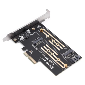 M. 2 NVME do PCIE Adaptér M+B Kľúč SSD PCI-E 3.0 X4 SATA Rozširujúca Karta