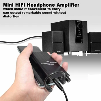 Mini HiFi Slúchadlá Zosilňovač 16-Impedancia 300Ω Slúchadlá Amp S 3,5 mm Jack Kábel Pre Telefón, Prehrávač Hudby PS4 Audio Zosilňovač