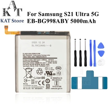 Mobilný Telefón Li-pol Batéria Pre Samsung Galaxy S21 Ultra 5G EB-BG998ABY 5000mAh Nabíjateľný Akumulátor, Náhradné