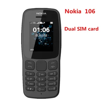 Nokia 106 (2018) Dual SIM Mobilný Telefón, mobil & ruskej hebrejčiny, arabčina anglickú Klávesnicu, Pôvodný Odomknutý doprava Zadarmo