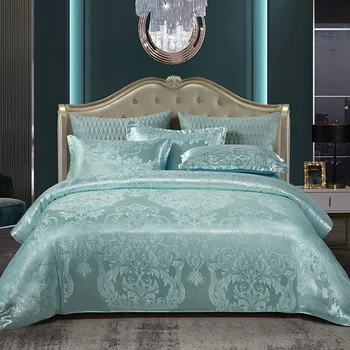 Nová posteľná bielizeň Nastaviť European high-end jednoduché Dvojité Plochý List Perinu obliečka na Vankúš Mäkké pohodlné Full Queen Size Bed Bielizeň