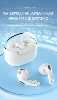Nové M17 Bezdrôtový Bluetooth Headset TWS Transparentný Priestor Kapsule Semi V Uchu WirelessFor Všetky Inteligentné Telefóny