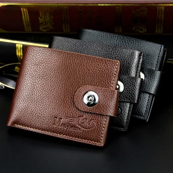Nový vzor, pánsku kabelku krátke PU kožené 2 násobne multi-function veľkú kapacitu, magnetická spona módne peňaženky multi-card kartu taška