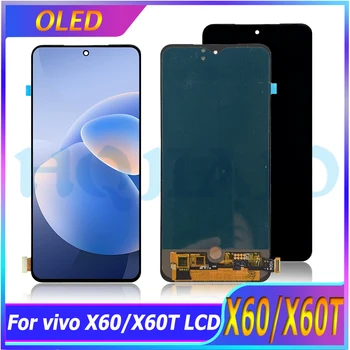 OLED Black 6.56 palca Na Vivo X60 X60T V2045 V2046A V2085A Full LCD Displej Dotykový Displej Digitalizátorom. Montáž Náhradné