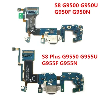 Originálne USB Nabíjací Dock Konektor Flex Kábel Mikrofónu Mikrofón Rada Pre Samsung Galaxy S8 S9 Plus G950F G960F G960U G965F