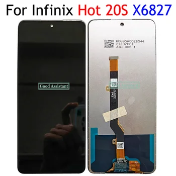 Originálne Čierna 6.78 palca Na Infinix Hot 20S Hot20S X6827 LCD Displej Dotykový Displej Digitalizátorom. Panel Montáž Náhradných / Rám