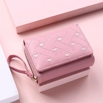Peňaženky pre Ženy Kawaii Roztomilý Luxusné Dizajnér Lady Peňaženky Ružové Kabelky Dámske Peňaženky Malé Ženy Kožené Mince Kabelku