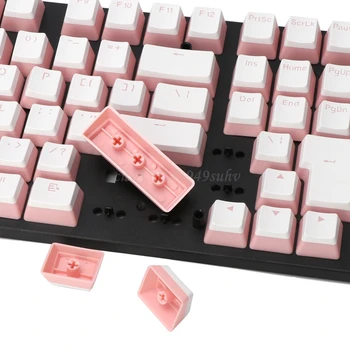 RGB 108 Keycaps ANSI Rozloženie Pridať ISO PBT Pink Puding Dvojité Kože Mlieko Výstrel Podsvietený Keycap Skladovanie Rada Pre OEM Cherry MX