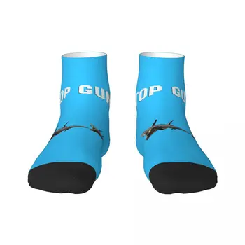Top Gun Tlač Posádky Ponožky Pánske Unisex Kawaii 3D Tlačené Šaty Ponožky