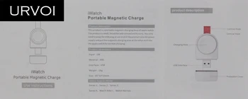 URVOI Bezdrôtovú Nabíjačku pre Apple Hodinky series 5 4 3 2 1 Prenosné USB nabíjačka šikovný Magnetický stojan 2w vstupný konektor opravy