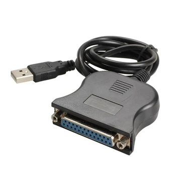 USB DB25 25Pin Paralelný Kábel Adaptéra na 1284 Tlačiareň Náhradný Drôt