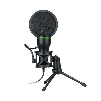 USB Kondenzátorových Mikrofónov RGB Svetlo Počítač Nahrávanie Live Hry Mikrofón videokonferencie Redukcia Šumu Mikrofónu