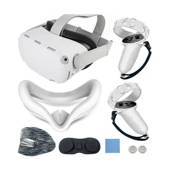 VR Helmy Silikónový Ochranný Kryt pre Prípad Oculus Quest Headset Shell pre Quest 2 VR Helmy, Príslušenstvo,B