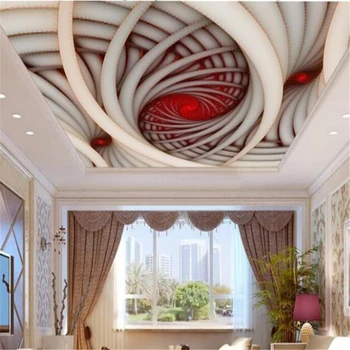 Vlastné tapetu 3D maľby papier peint špirála geometrie umenie zenith nástenná maľba obývacia izba, spálňa hotel stropné nástenné papier фотообои
