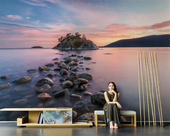 beibehang Prispôsobené modernej krajiny kameň slnka scenérie obývacia izba gauč TV pozadia, tapeta na stenu papiere domova