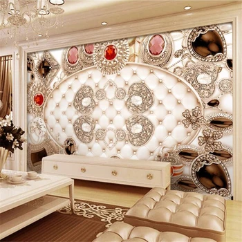 beibehang Vlastnú tapetu 3D extrémne luxusné šperky diamond Európsky štýl stenu 5d foto nástenná maľba 8d tapety, dekoratívne maľby