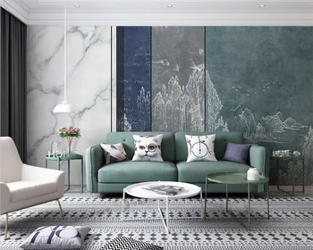 beibehang papier peint Prispôsobené nový Čínsky štýl, moderné svetlo luxusné spálne, obývacia izba pozadí mramoru tapety
