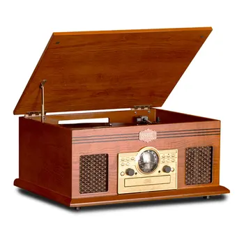 drevené vinyl prehrávač, hifi tri-rýchlosť phonograph retro gramofón