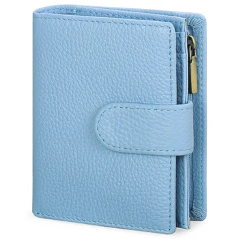 nové peňaženky, dámske krátke kožené dámske peňaženky multi funkcia držiteľa karty RFID anti theft kefa